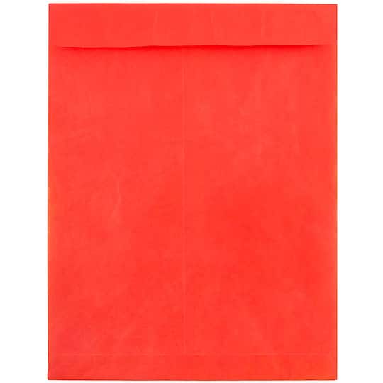 JAM Paper 10" x 13" Tyvek Tear-Proof Open End Catalog Envelopes